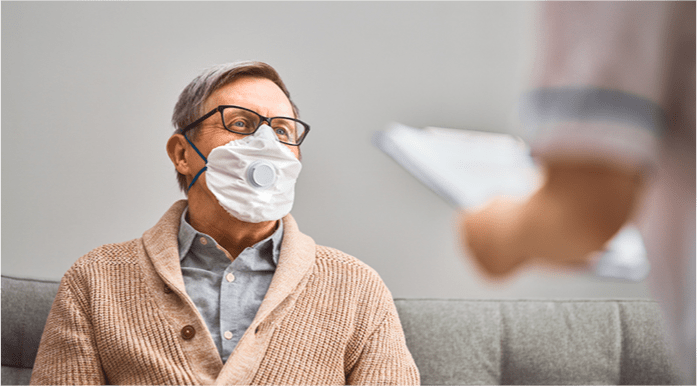 paciente com mascara